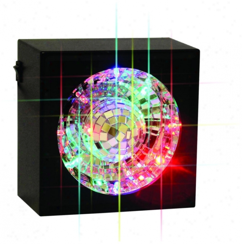 5" Square Rottaing Mirror Ball Accent Light (p6329)