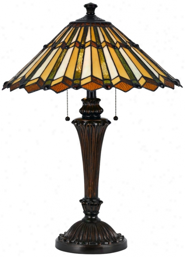 Accordion Shade 2-light Tiffany Style Table Lamp (w5991)