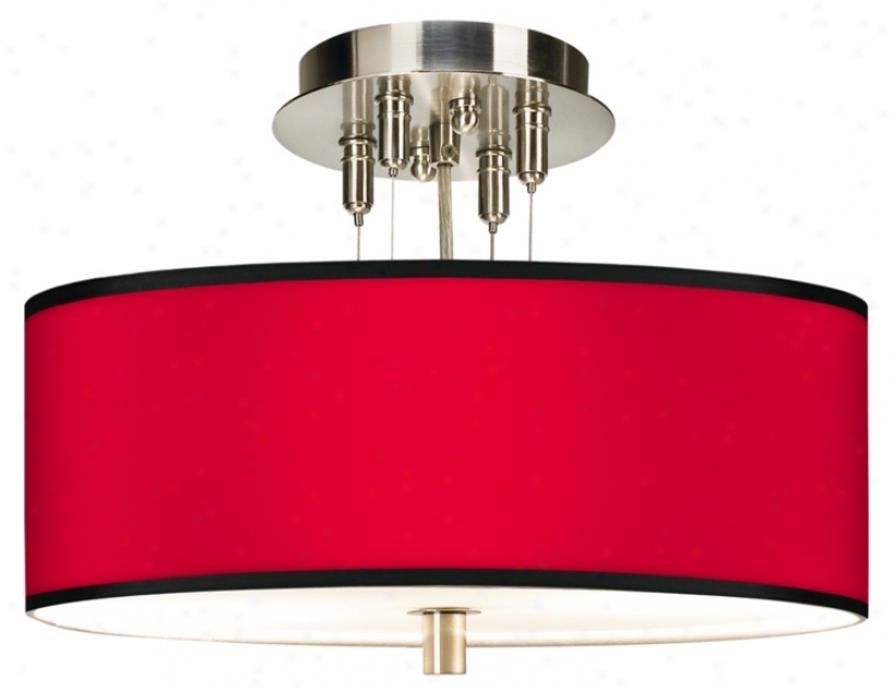 All Red Giclee 14" Wide Ceiling Light (55369-j1833)