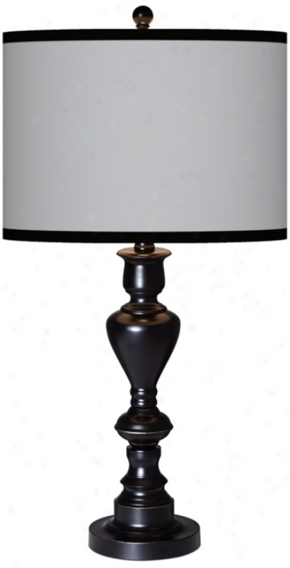 Altogether Silver Giclee Glow Blackk Bronze Table Lamp (x0022-x2756)