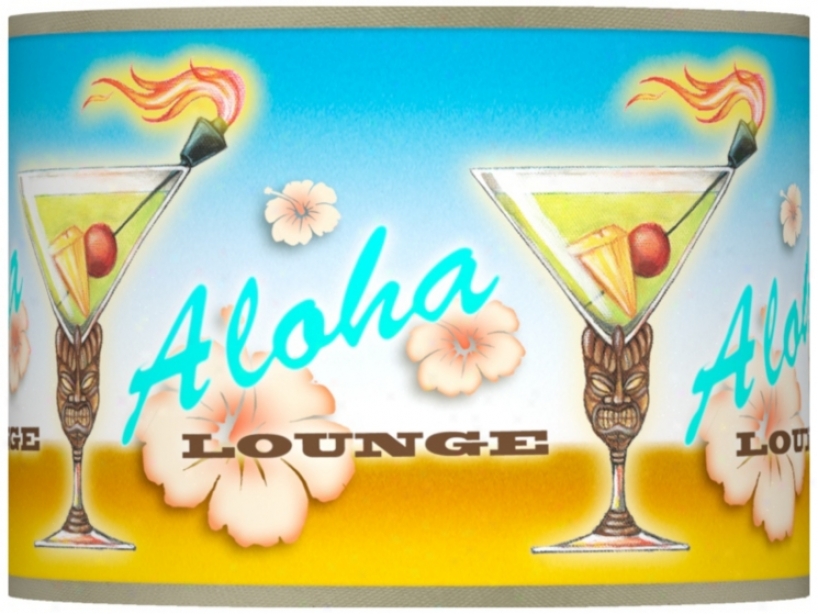 Aloha Lounge Giclee Lamp Shade 13.5x13.5x10 (spider) (37869-w8820)