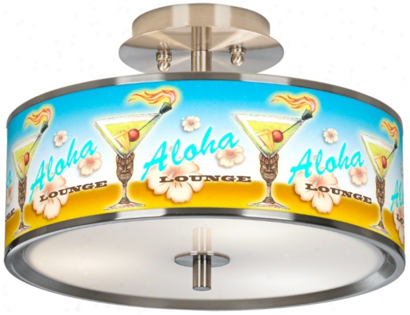 Aloha Lounge Glow 14" Wide Ceiling Light (t6396-w8963)