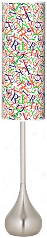 Alphasoup Primary Giclee Teardrop Torcbiere Floor Lamp (r1702-t0637)