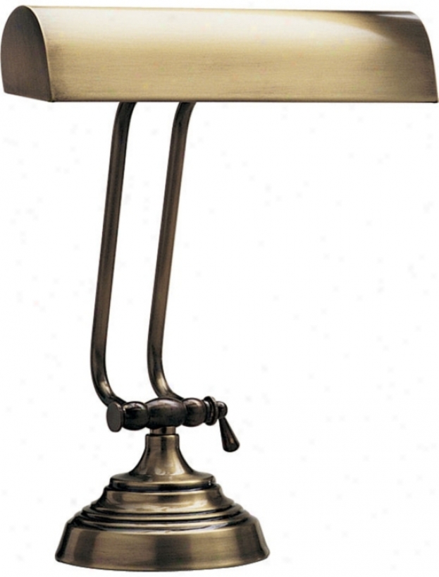 Antique Brass Finish Adjustable Piano Desk Lamp (31388)