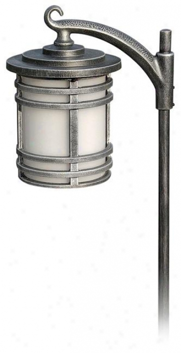 Antique Silver Mission Lantern 25 1/2" High Path Light (m0347)