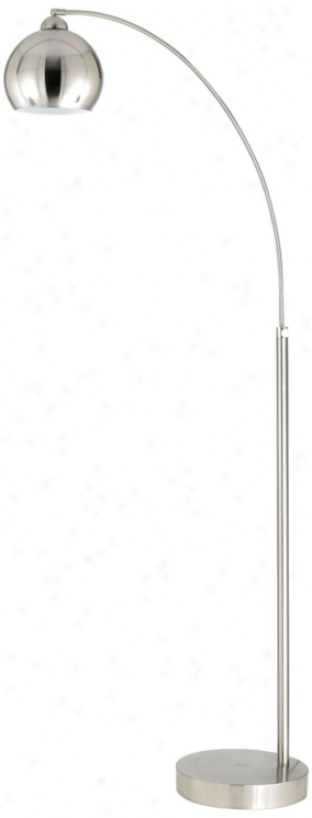 Arc Lamp Brushed Steel Metal Shace Floor Lamp (k1097)
