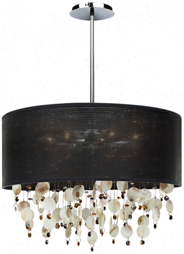 About Town Oyster And Topza 21" Wide Pendant Chandelier (u5480)