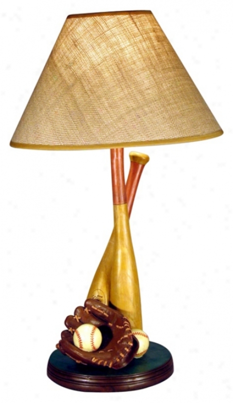 Baseball Bat And Ball Table Lamp (24437)