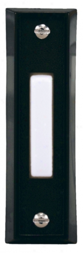 Basic Series Black Finish With White Bar Doorbell Button (k6302)
