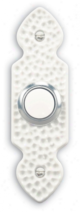 Basic Succession Hammered White With White Doorbell Button (k6304)