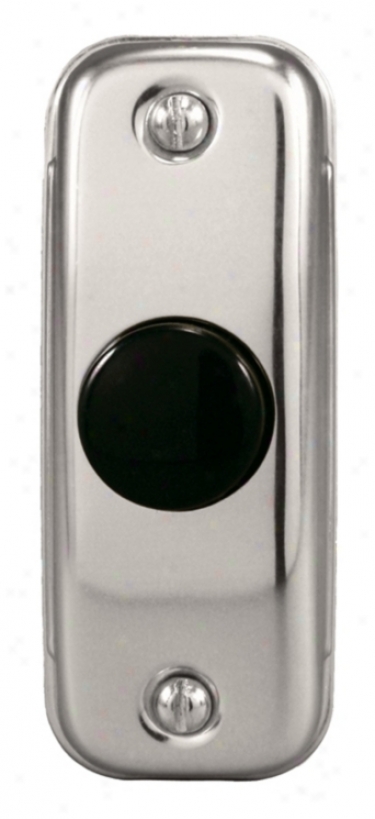 Basic Series Silver With Round Black Button Doorbell Button (k6293)