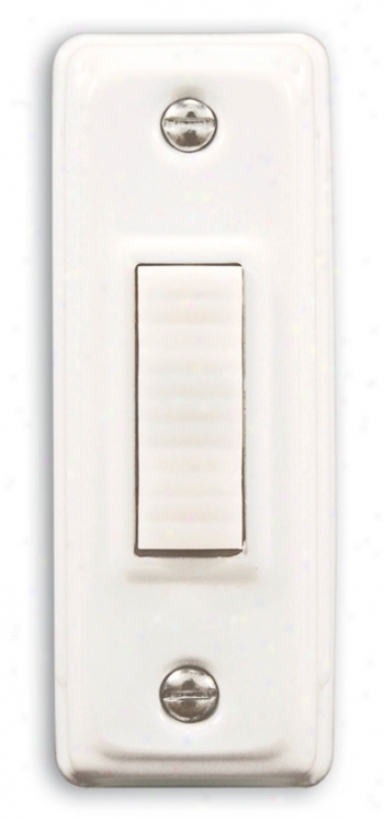 Basic Series White With White Bar Doorbell Button (k6307)