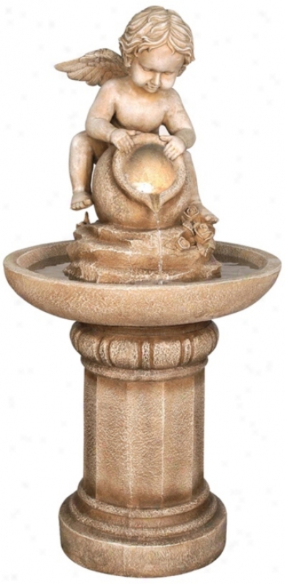 Bathing Cherub Led Fountain (x5336)