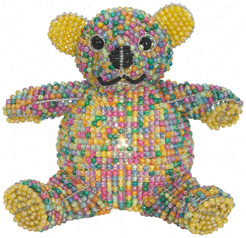 Beadwofx Teddy Bear Hand-crafted Beaded Night Libht (p7768)