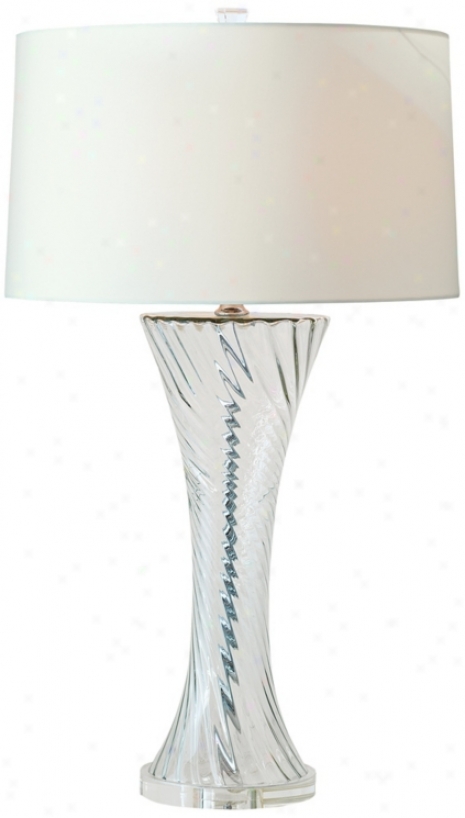 Bella Swirl Clear Glass Table Lamp (x0494)