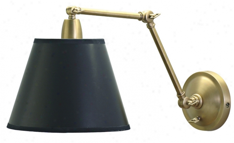 Beragamo Black Shade Plug-in Style Swing Arm Wall Lamp (39430)