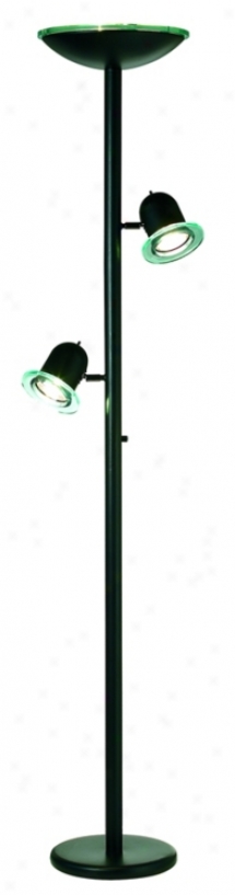 Black Gloss 3-in-1&#8482;_Contemporary Torchiere Prevail over Lamp (76747)