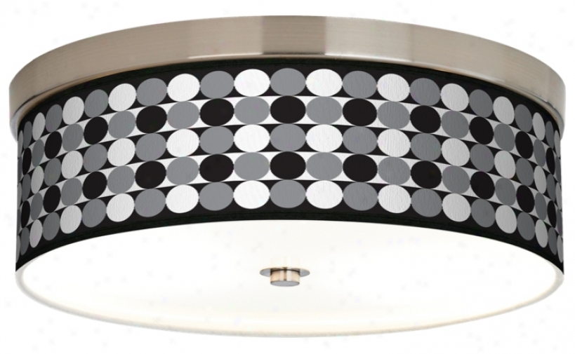 Black Grey Circles Giclee Energy Efficient Ceiling Light (h8796-k1391)