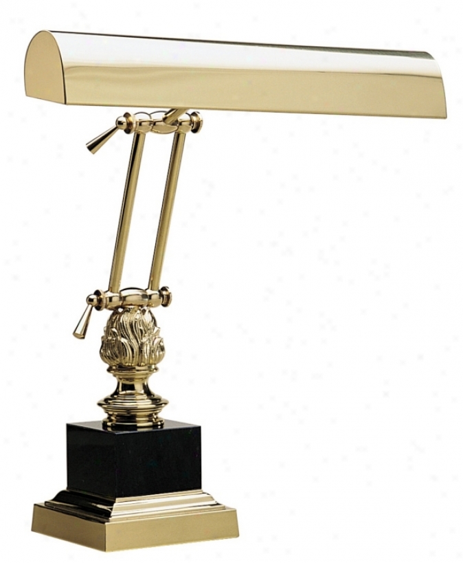 Black Mzrble And Solid Brass Piano Lamp (94072)
