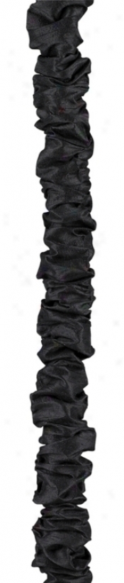 Black Silk 46 1/2" Long  Chandellier Chain Cord Cover (91074)