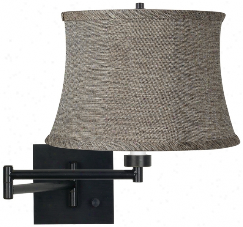 Black Textured Espresso Bronze Swing Arm Wall Lamp (79412-v8359)