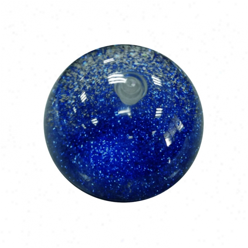Blue Flashing Glitter Bouncy Ball (w0876)