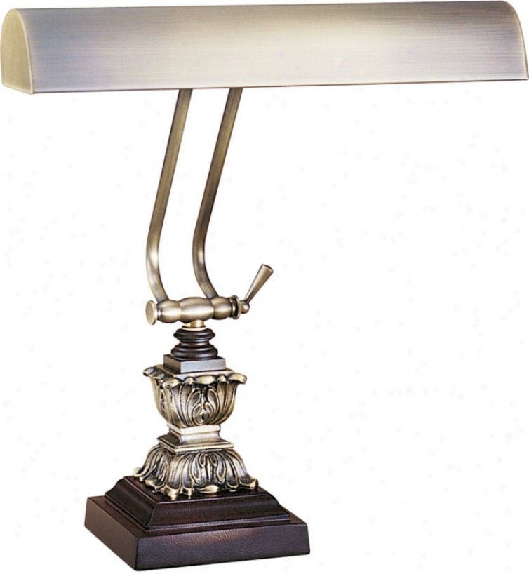 Brass Finish With Cordovan  Accents Piano Desk Lamp (75742))