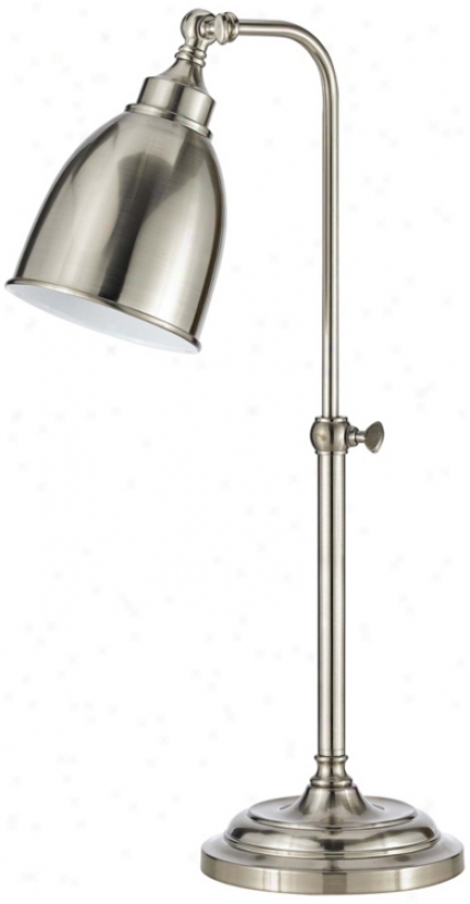 Brushed Steel Metal Adjustable Pole Pharmacy Food Lamp (p9574)