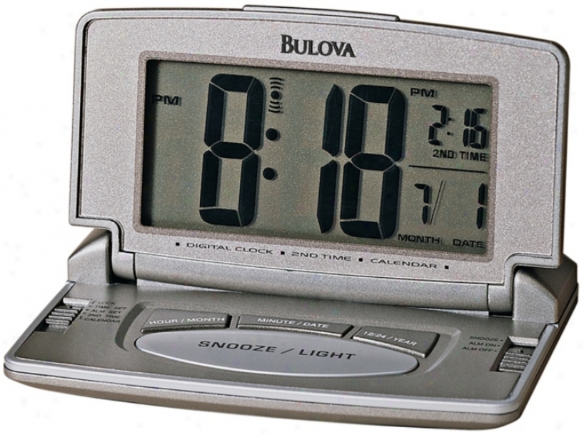 Bulova Titanium Digital 4" Spacious Pass Clock (f6724)