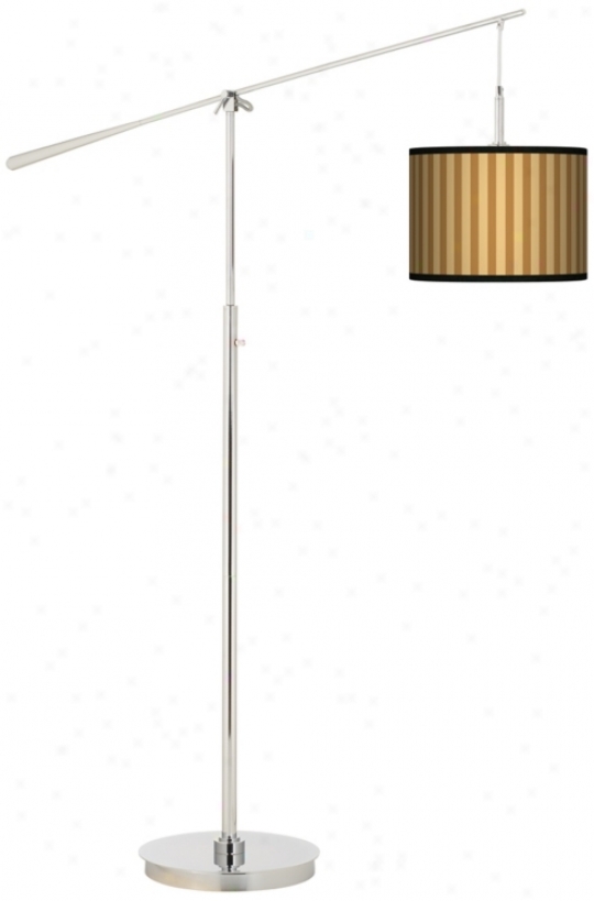 Butterscotch Vertical Giclee Boom Arm Floor Lamp (n0749-n4319)