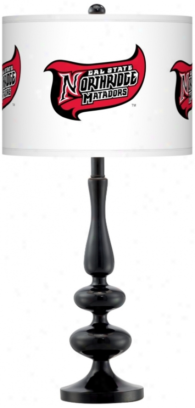 California State University Northridge Gloss Black Table Lamp (n5714-y3379)