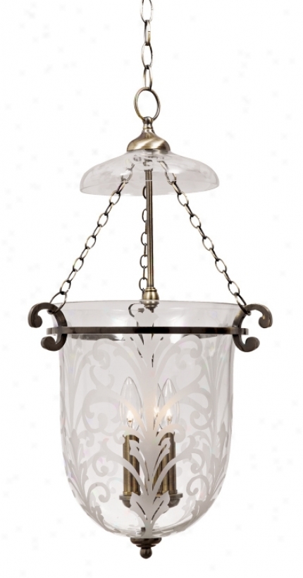 Camden Collection Large Brass Finish Pendant Chanddlier (g9151)