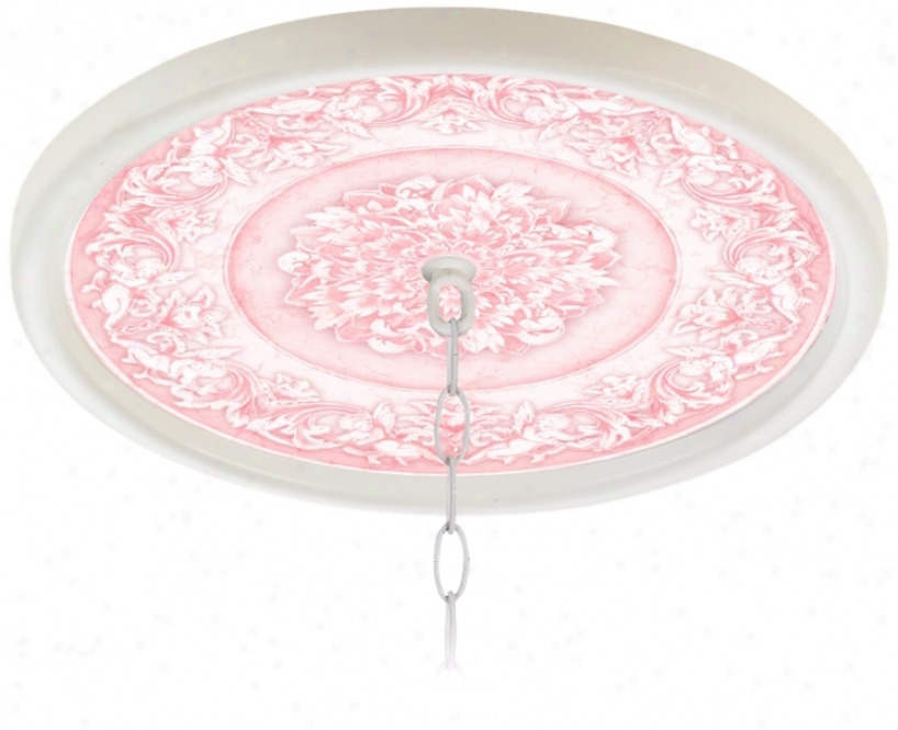Camelot Manor Rose 16" Wide White 1" Opening Msdallion (g8213-g7717)