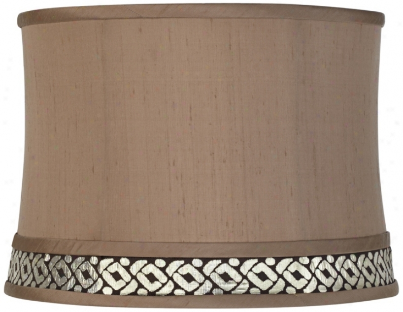 Champage Gold Spruce Light Brown Drum Shade 13x14x10 (spider) (x0072)