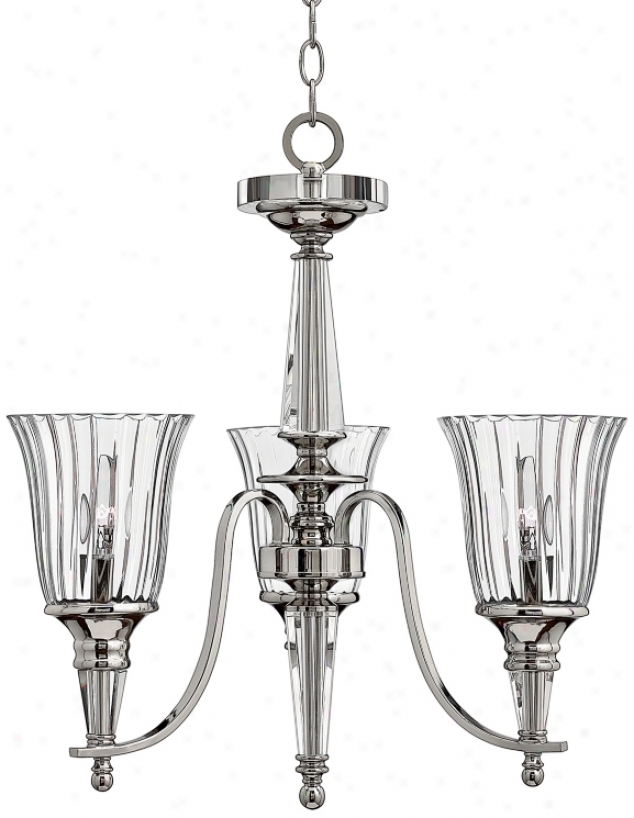 Chandon Collection Sterling Finish Three Light Chandelier (h2408)