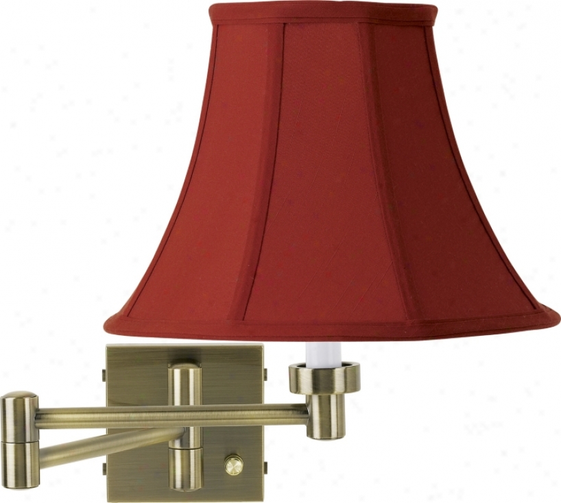 Cinnabar Red Shelter Scope Arm Plug-in Wall Light (37857-52201)