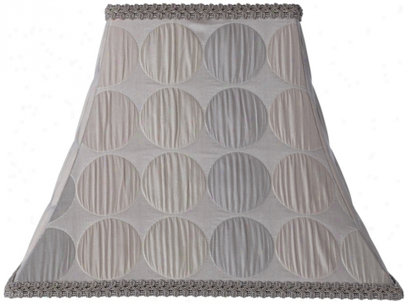 Circle Dove Gray Square Bell Shade 7/7x14/14x11.5 (spider) (x0057)