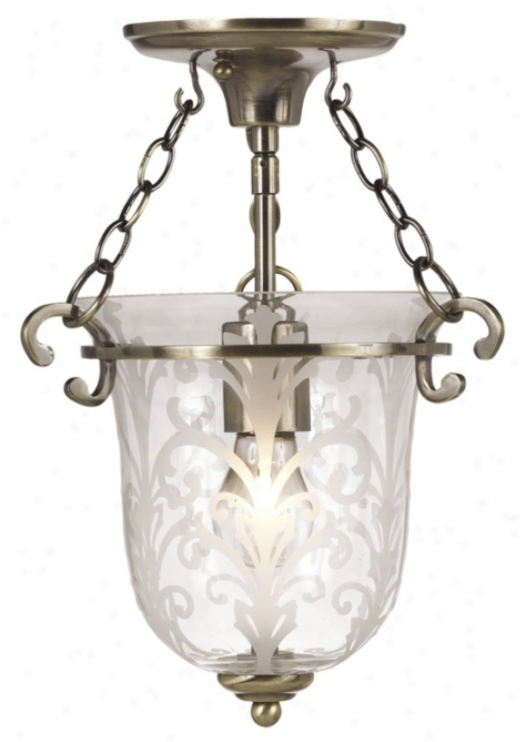 Clear Bell 14" High Ceiling Fixture (08138)