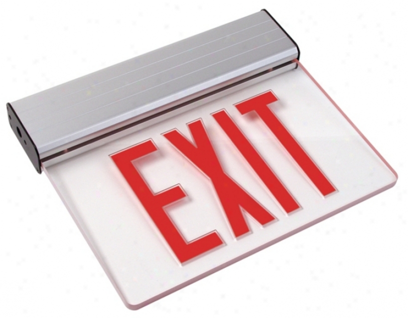 Clear Red Led Exit Sign With Battery Backup (49109)