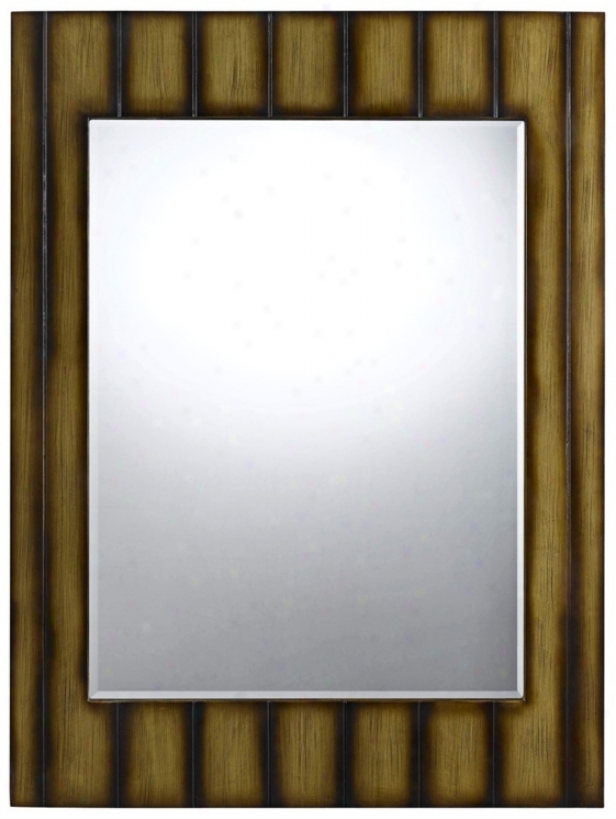 Clovis 48" High Striped Rectangular Wall Mirror (x6948)