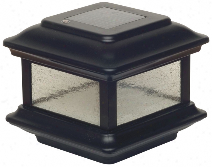 Colonial Black Solar Powered Outdoor 4x4 Post Light (35454)