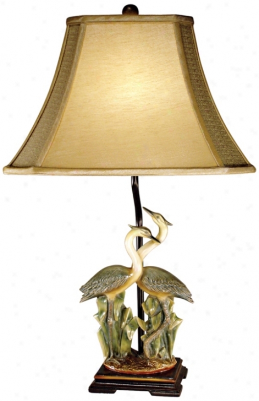 Colored Crane Table Lamp (m536O)
