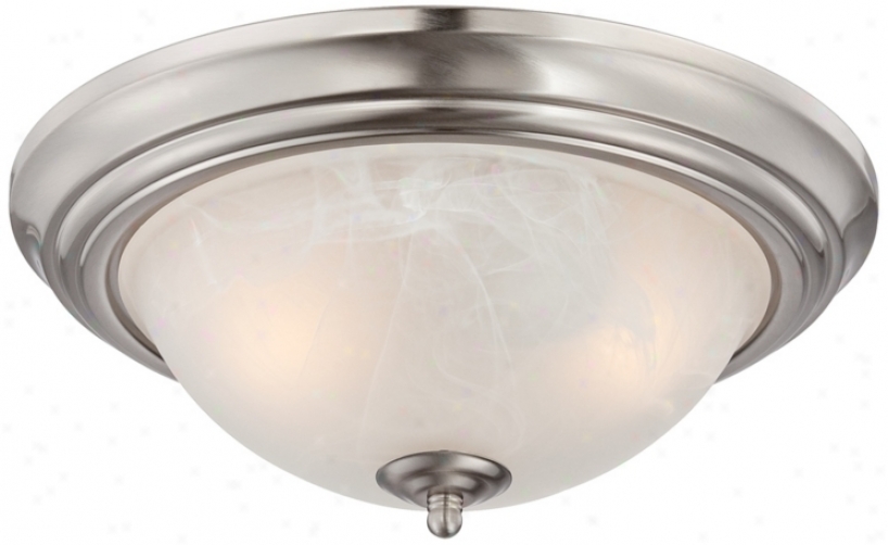 Conroy White Marble 13 1/4" Wide Steel Ceiling Light (w4424)