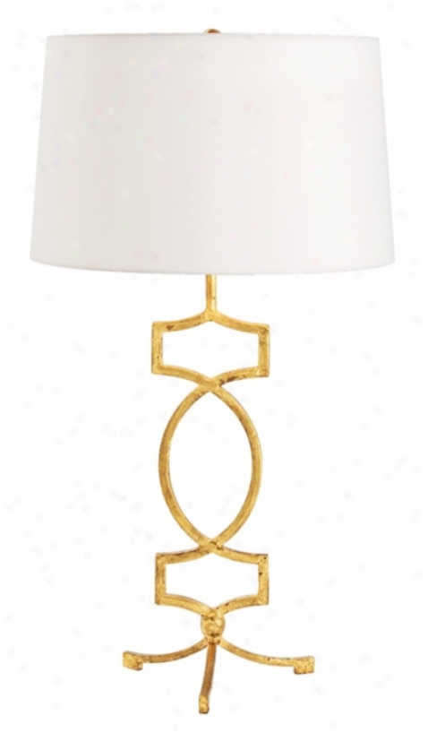 Cooper Gold Leaf Iron Table Lamp (m6081)