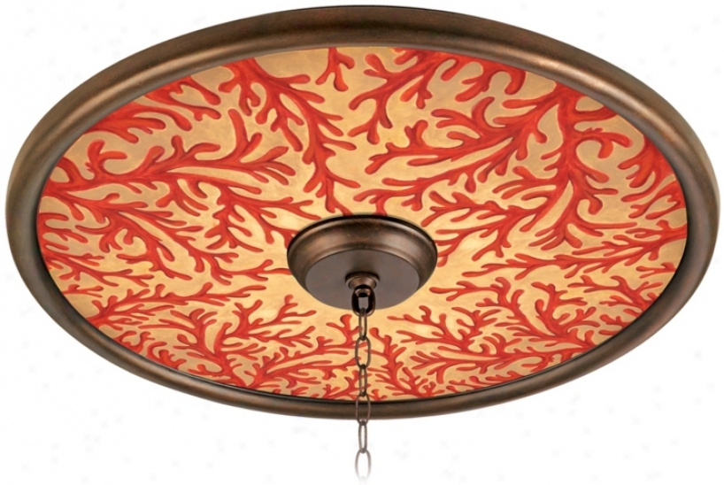 Coral On Gold 24" Wide Bronze Finish Ceiling Medallion (02777-u3764)