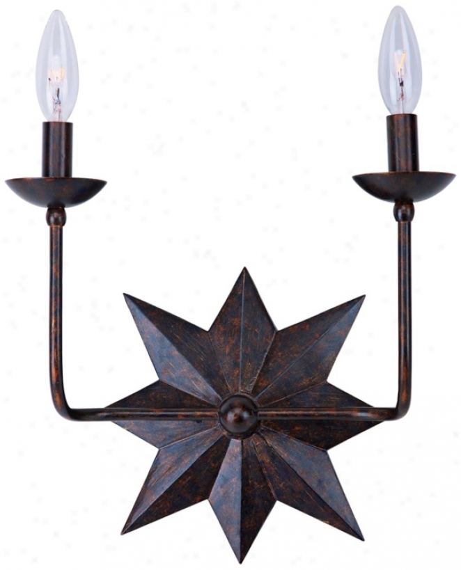 Crystorama Astro 2-lighr 16" High Bronze Wall Sconce (v8794)