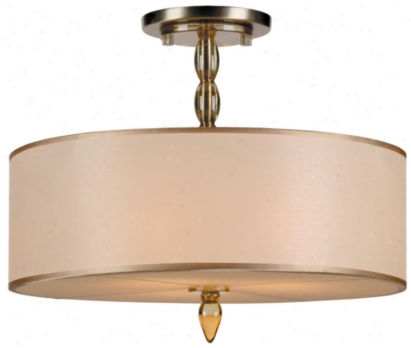 Crystorama Luxo Brass 18" Remote Ceiling Light (m3259)