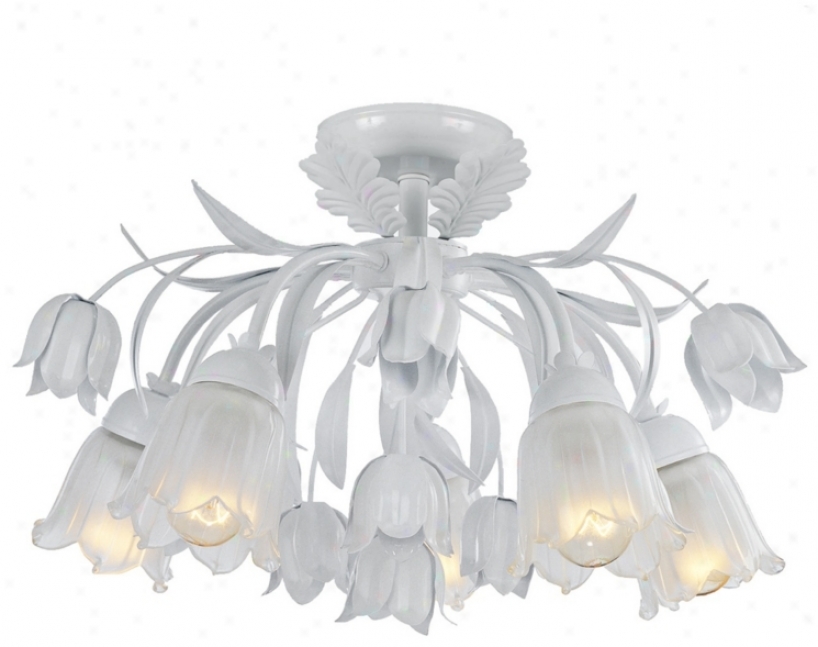 Crystorama Souhtport Collection 22" Wide White Ceiling Light (v8792)