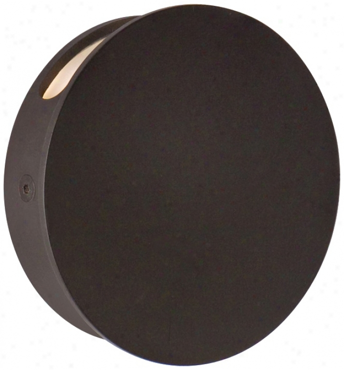 Csl Disc Single Bronze 4 3/4" Wide Led Wall Light (t0080)