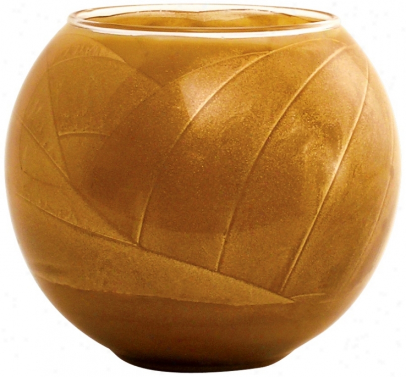 Esque&#8482; 4" Caramel Candle Globe Witj Gift Box (w6553)